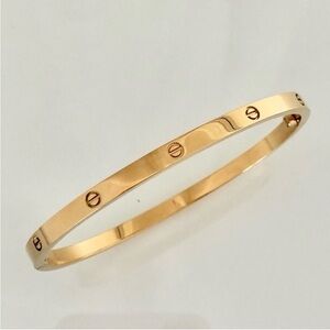 Small Model Screw Cuff Bangle Love Style Bracelet with Gold